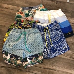 Swim lot-men’s- nautica(3)/polo(1)/Tommy(1)- small